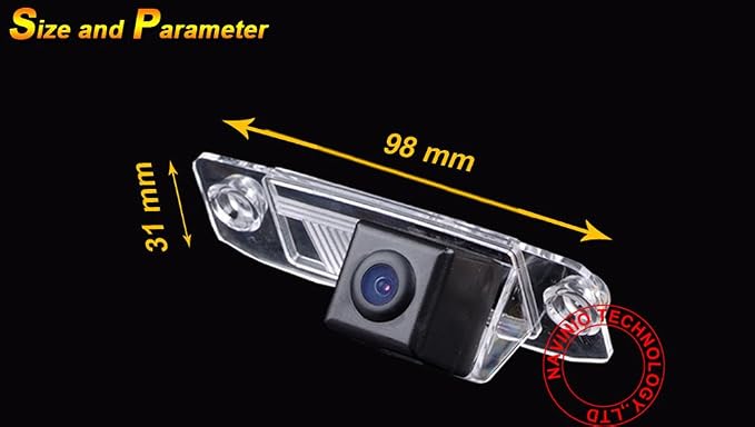Waterproof Car Rear View Backup License Plate Light Camera 170 Degree Viewing Angle Night Vision, Replacement for Hyundai Sonata KIA Cerato/Forte K3/Sirento E/Sorento MX/Chrysler Sebring 300C