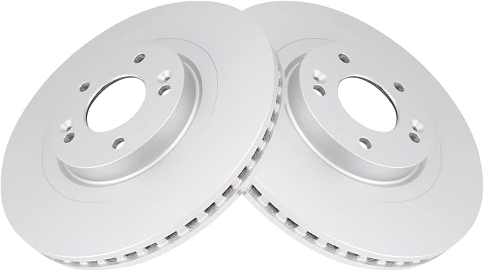TRQ Front Brake Rotor Set G Coated Vented Compatible with 2013-2020 Hyundai Santa Fe 2013-2018 Santa Fe Sport 2019 XL 2014-2020 Kia Sorento