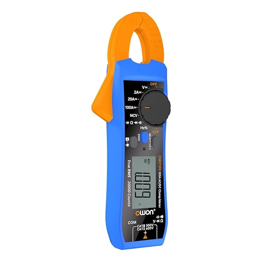OWON CM2100 Mini Digital Clamp Meter 100A AC DC Current Voltage True RMS Pliers Ammeter Resistance, Capacitance, Diode Tester Multimeter