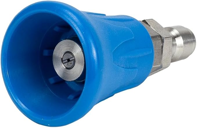 Maxshine Premium Stainless Steel Spray Nozzle Set | Universal ¼″ Quick-Connect Nozzles (15°, 25°, 40°) in Protective Rubber Housing | Durable, Leak-Free Professional Car Wash Accessory