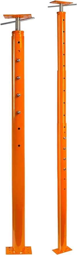 House Floor Jack, 54"-155" Adjustable Post Basement Support Pole Jacks, Heaty Duty Telescoping Jacks for Leveling, Floor Joist Jack for House Lifting Temporary Support, 18000 lbs Max Load Capacity