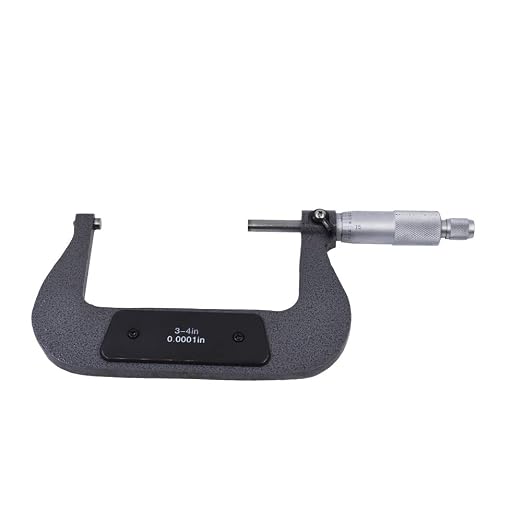 findmall 3-4" Outside Micrometer 0.0001" Carbide Tipped 3-4 Inch Micrometer Machinist Tool