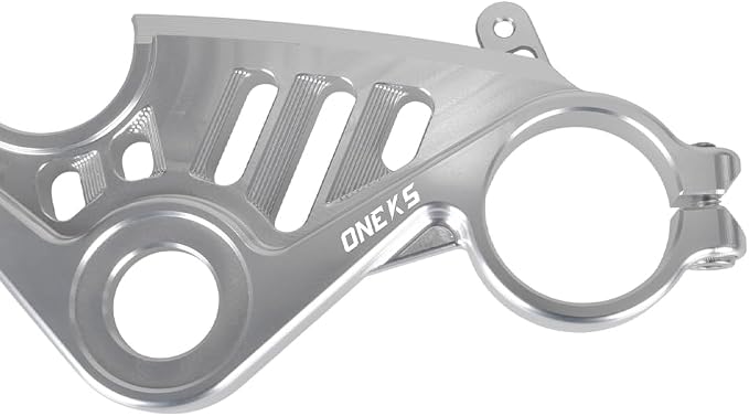 ONE.K.S Motorcycle Uplink Triple Tree Forks Front End Upper Top Clamp CNC Aluminum Steering Clamp Fit for YZF R6 European Version 2017-2025 (Silver)