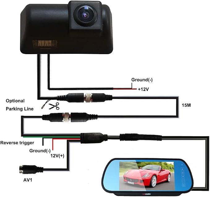 Backup Camera System with 7inch Clip-on Mirror Monitor for F ord Transit MK6(2000-2006) Ford MK7(2007-2013) Tourneo Connect 2012…