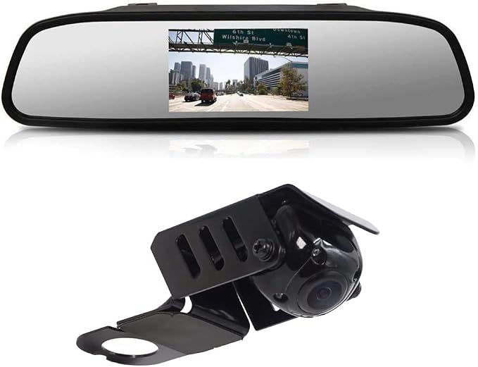 Third 3rd Brake Light Reversing Camera Brake lamp Parking Camera Replacement for Mercedes Benz Viano Vito W639 Van 3 VW Crafter Dritte 3 ab Transporter+4.3" Reverse Mirror