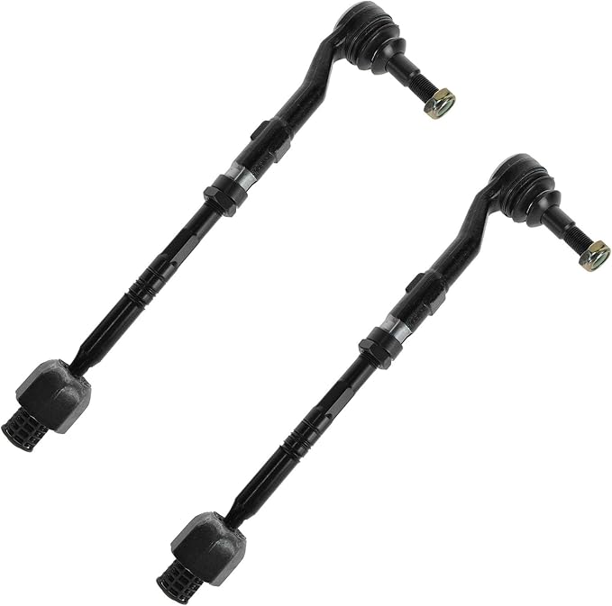 TRQ Inner and Outer Driver and Passenger Side Tie Rod Set 2 Piece Compatible with 2004-2007 BMW 525i 04-07 530i 04-05 545i 04-05 645Ci 06-10 550i 06-10 650i 06-10 M5 06-10 M6 08-10 528i 08-10 535i