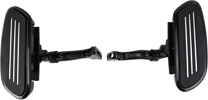 Adjustable Streamliner Passenger Footboard Floorboard with Mount Kit Fit for Harley Touring Road King Road Glide Street Glide Electra Glide 1993-2025 (Black)