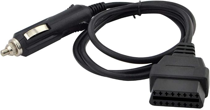 1M/3.3ft Car OBD2 Vehicle ECU Emergency Power Supply Cable Car Memory Save Any 12V DC Power Source with Cigarette Lighter to OBD Female Connector Cable Adapter Black