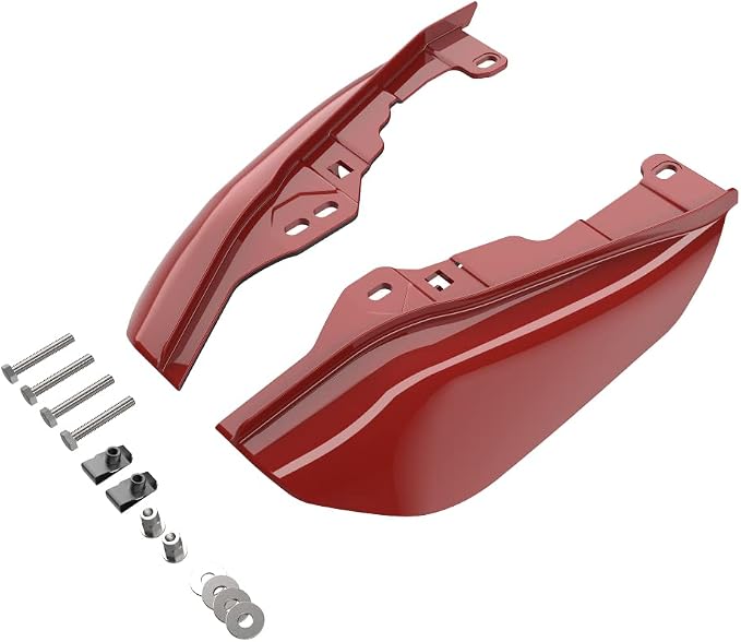 Advanblack 2024 RG Mid Frame Air Deflectors Compatible for Harley Touring Street Glide, Road King, Electra Glide, 2009-2025(Red Hot Sunglo)