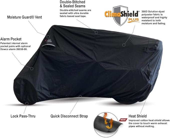 Dowco Guardian WeatherAll Plus Cover Can-Am Spyder RT 2020 + Newer and F3 Models| Black | 05602 | All Season professional Grade, Waterproof, UV Protection, Heat Safe, Breathable