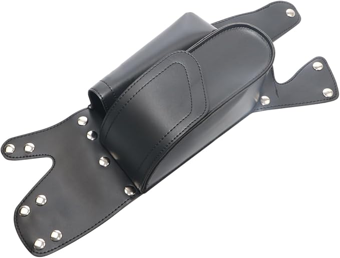 Motorcycle PU Leather Left Saddlebag Guard Bag with Water Bottle Holder For Harley Touring Road King Glide Electra Street Glide 1993-2023