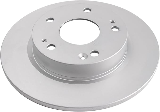 TRQ Rear Brake Rotor Set G Coated Solid Compatible with 2016-2024 Honda Civic 2019-2022 Insight