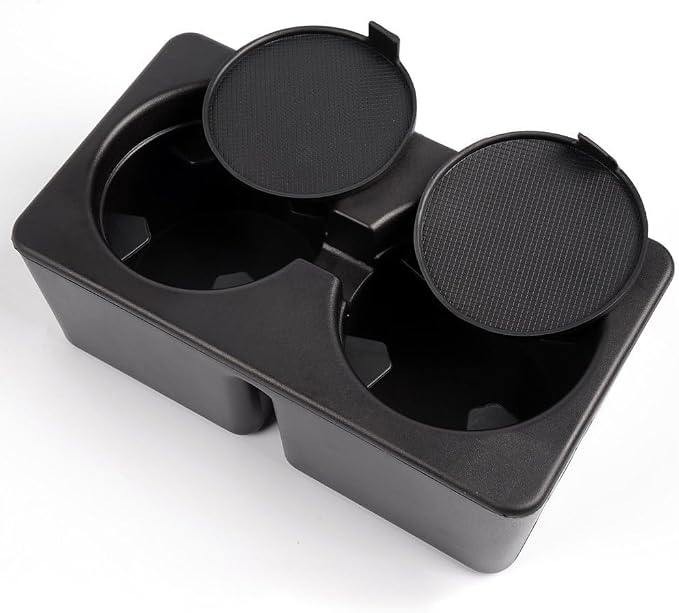 ANDPLAY Dual Cup Holder Insert Compatible with Chevy Silverado/Avalanche/Suburban/Sierra/Yukon/Escalade 2007-2014 Drink Holder