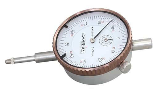 Accusize 0-10mm Dial Indicator, Resolution: 0.01mm, P900-S001 | 0-10mm x 0.01mm, AGD2 Style, Metric, Lug Back