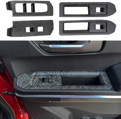 ABS Door Handle Inner Bowl Cover & Window Lift Panel for Toyota Tacoma 2024 2025 2026 Interior Accessories Center Console Decor Trim Frame