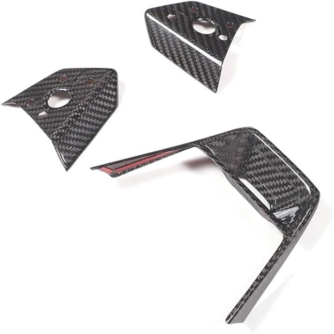 for Tesla Cybertruck 2024-2025 Center Console Button Panel Decorative Protective Cover, Genuine Carbon Fiber Car Interior Accessories, Luxury Carbon Fiber Panel (Black Carbon)