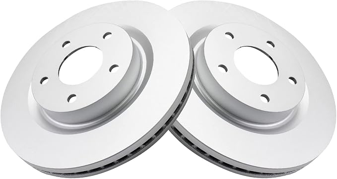 TRQ Front Brake Rotor Set G Coated Vented Compatible with 2007-2024 Nissan Altima