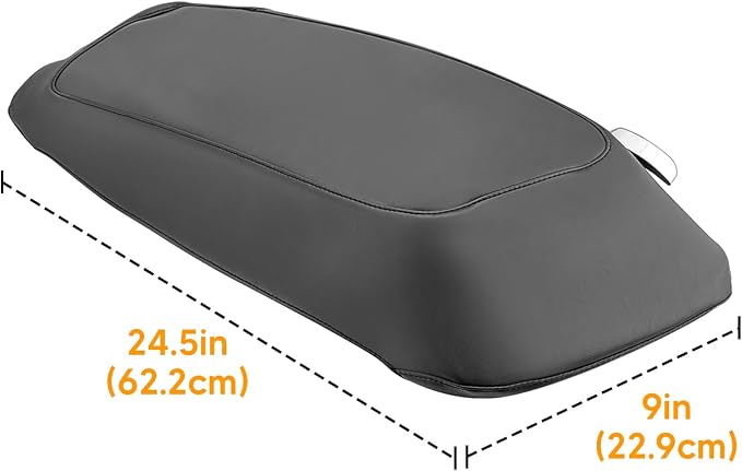 Mofun PU Leather Saddlebag Speaker Lid Bra Protective Covers Compatible with Harley Touring Road King Street Electra Road Glide 2014-2023