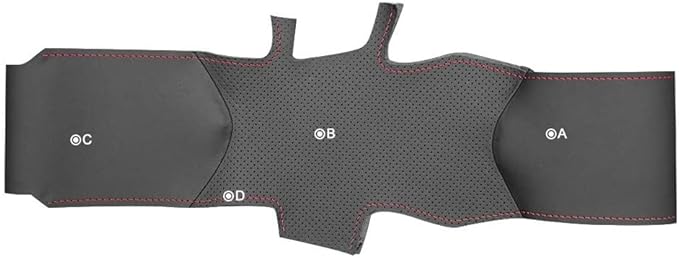 Carbon Fiber Leather Steering Wheel Cover for Subaru WRX STI 2015 2016 2017 2018 2019 2020 2021 / Subaru Levorg 2015-2019 Custom Fit OEM Suede Interior Accessories (4)