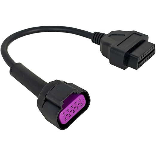 EZROAD DTS Diagnostic Cable Compatible with Mercury Mercruiser Jaltest JDC617A Compatible with Cummins Marine Outboard Inboard Engine OBD2 Adapter 10 Pin Connect Tool
