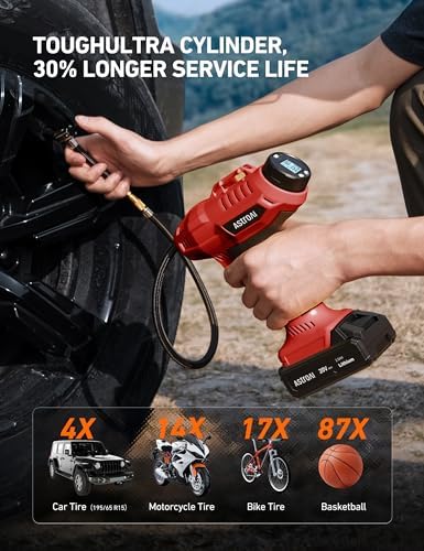 AstroAI Cordless Tire Inflator and AstroAI 12Ft/12V Cigarette Lighter Extension Cord