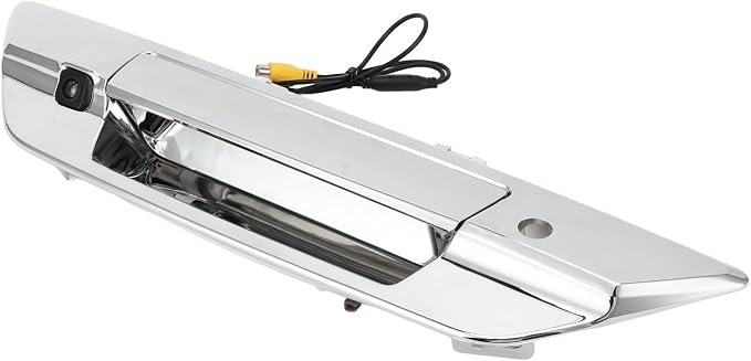 Car Trunk Handle Color Backup Camera Wide Angles Reverse Rear View for Safe Driving (Silver)