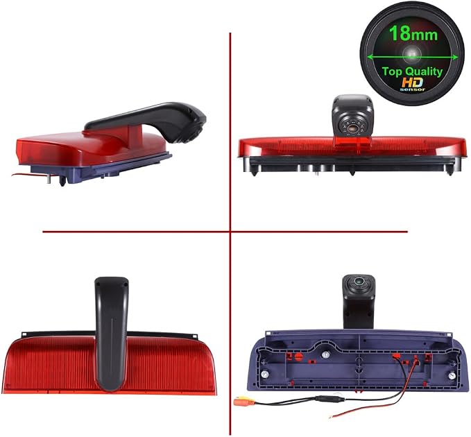 1280 * 720 Pixel Super HD Brake Light Backup Camera Transporter Waterproof Night Vision Reversing Camera Replacement for Ford Transit Connect 2 II/XL Cargo Titanium Passenger Wagon 2014-2022