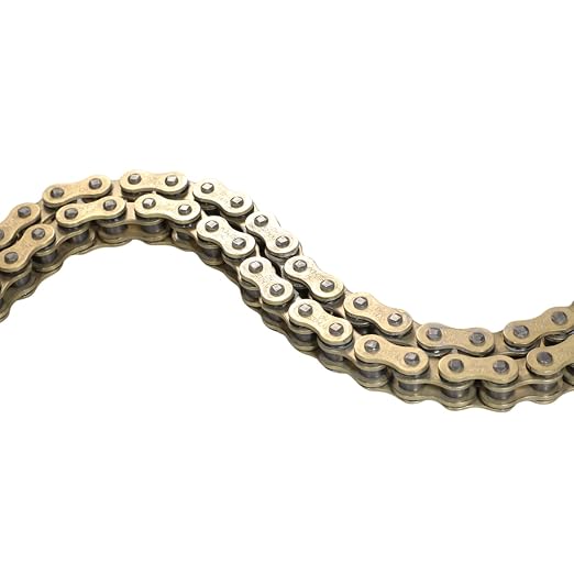 DONGHUA Motor Sport DH Chain 520HLX2 Quadra X-Ring Chain - 120 Links - Gold, Chain Length: 120, Chain Type: 520 Color: Gold