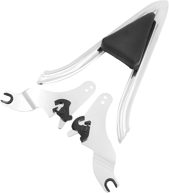09-25 Sissy Bar Backrest, Detachable Passenger Backetst Sissy Bar Fit for Harley Touring Street Glide Road Glide Road King Electra Glide 2009-2025 Chrome