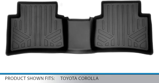 SMARTLINER Custom Fit Floor Mats 2nd Row Liner for 2019-2019 Toyota Corolla