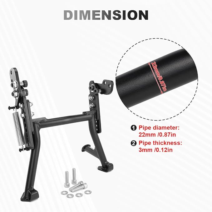 Xitomer Adjustable Center Stand Compatible With KLR650 2008-2018 Gen2 KLR650 Motorcycle Center Stand Adjustable Main Stand Kickstand