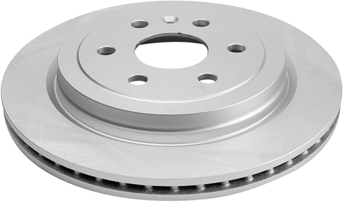 TRQ Rear Brake Rotor Set G Coated Vented Compatible with 2010-2016 Cadillac SRX 2011 Saab 9-4X