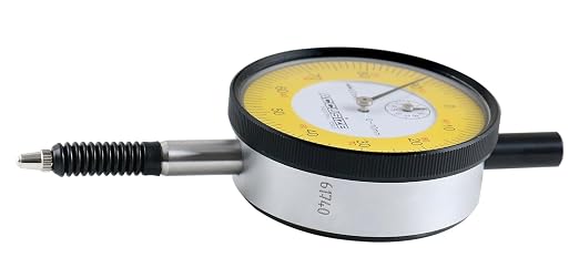 Accusize Industrial Tools 0-1mm x 0.01mm Plain Back IP54 Shockproof Metric Dial Indicator Premium Grade, P900-S002