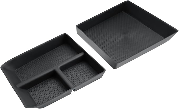 CDEFG 2Pcs for 2025 2026 GMC Terrain Center Console Organizer for 2025 2026 GMC Terrain Accessories Lower Console Organizer Floor Storage Box 2025 2026 GMC Terrain Interior Accessories