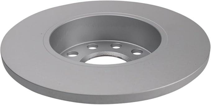 TRQ Rear Brake Rotor Set G Coated Solid Compatible with 2008 Audi A3 A3 Quattro 2005-2010 Volkswagen Jetta 2008 Volkswagen Rabbit