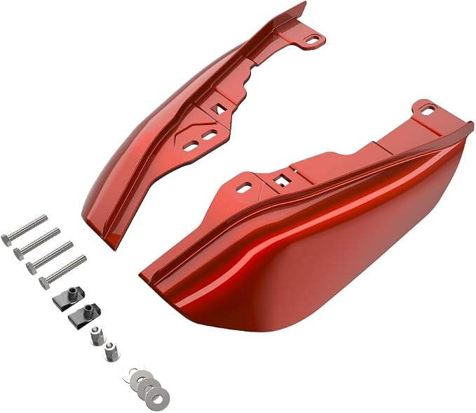 Advanblack 2024 RG Mid Frame Air Deflectors Compatible for Harley Touring Street Glide, Road King, Electra Glide, 2009-2025(Red Rock)