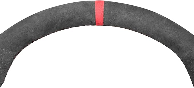 MEWANT Steering Wheel Cover for Subaru WRX 2015-2021 / WRX STI 2015-2021, Alcantara, Dark Gray