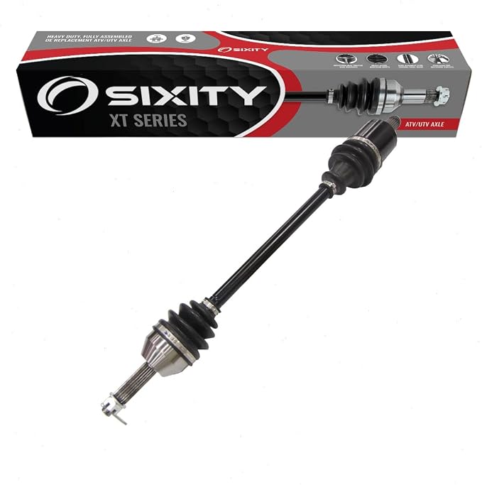 Sixity XT Front Left CV Axle for Polaris Ranger 570-6 Crew EPS 570 2016-21 | Full-Size Premium. Complete axle assembly with a 5140 chrome steel shaft, inboard and outboard CV joints, fully assembled