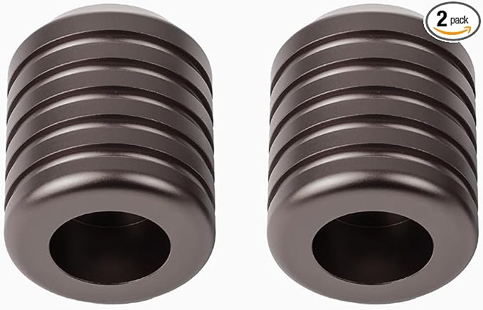 Advanblack ProTek Machined Crash Bar Sliders Decorative Wheel Rotatable End For Front Engine Guard Rear Saddlebag Guards (Bronze CNC)