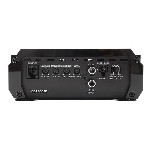 Orion Cobalt Elite CEA900.1D Class-D Monoblock Compact Car Subwoofer Amplifier, 900W RMS, 1/2/4 Ohm Stable, Adjustable Low Pass & Subsonic Filter, Bass Boost, MOSFET Power Supply, Bass Knob Included