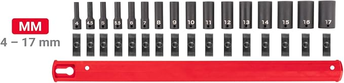 TEKTON 1/4 Inch Drive Impact Socket Set, 16-Piece | SID90108