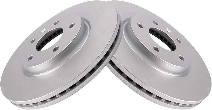 TRQ Front Brake Rotor Set G Coated Vented Compatible with 2012-2017 Buick Verano 2014-2015 Chevrolet Cruze 2011-2015 Volt