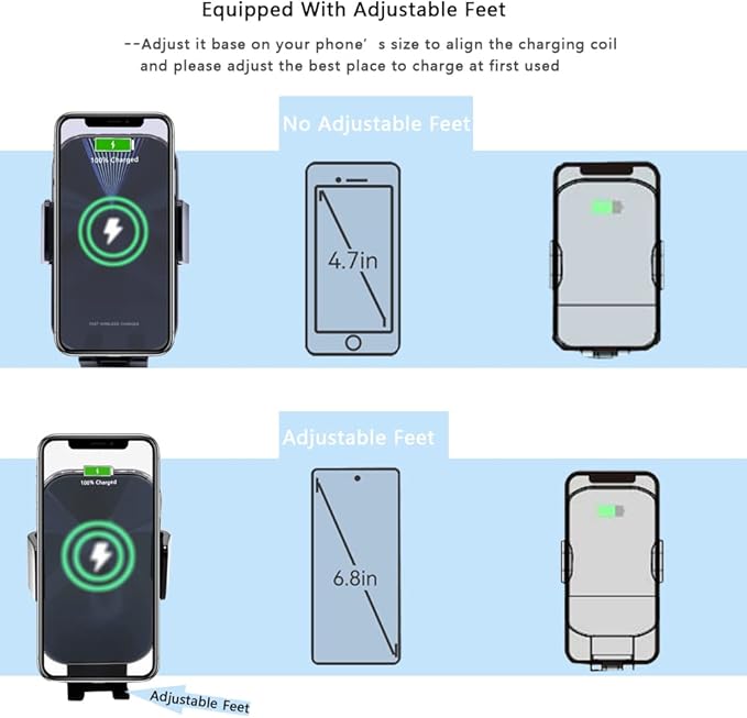 Car Phone Holder Fit for Audi A3 S3 RS3 8V 2020-2014,Phone Mount with 15W Fast Charging,Stand in Car Air Vent/Dashboard,Auto-Clamping Wireless Car Charger Custom for iPhone,Samsung,LG ect.