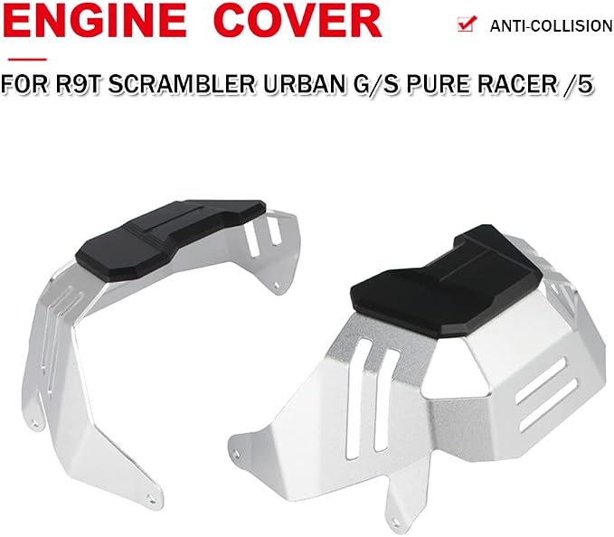 Motorcycle Engine Guard Cylinder Head Protector For BMW R NINE T Scrambler Urban G/S Pure Racer /5 R1200R R1200GS ADV Adventure (Silver)