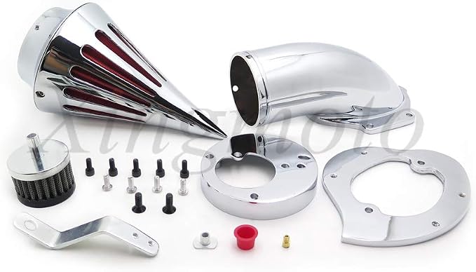 Spike Air Cleaner Intake Filter Kit for Honda Vtx1300 Vtx 1300 1986-2012 Chrome