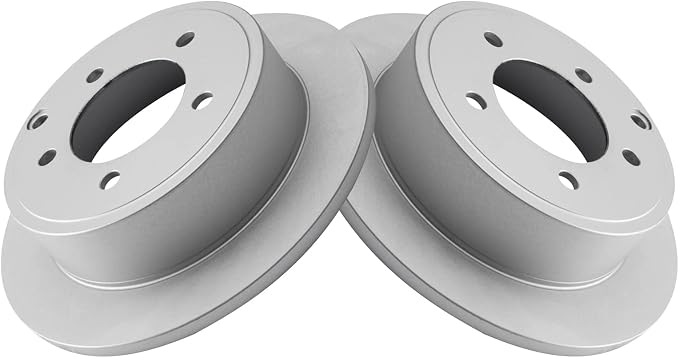 TRQ Rear Brake Rotors Set Premium G-Coated 2 Piece Smooth Driver & Passenger Side Compatible with 2011-2014 Chrysler 200 2008-2017 Mitsubishi Lancer