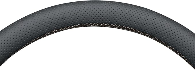 MEWANT Hand Stitch Steering Wheel Protector Wrap Cover for GMC Sierra 1500 2019-2023/Sierra 1500 Limited 2022/Sierra 2500 2020-2024/Sierra 3500 2020-2024/Yukon 2021-2023