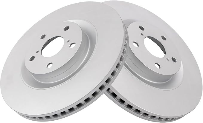 TRQ Front Brake Rotor Set G Coated Vented Compatible with 2011-2020 Lexus GS350 GS450h GS460 IS200t IS300 IS350 RC200t RC300 RC350 GS300