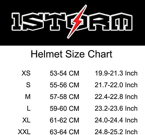 1Storm Motorcycle Full Face Helmet for Adults Men and Women Street Bike Racing Helmet DOT Approved with one Extra Clear Shield