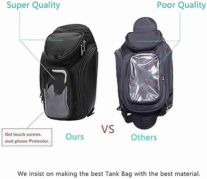 Tank Bag Motorcycle Magnet for Zero FX 2013 2014 2015 2016 2017 2018 2019 2020 2021 2022 2023，Oxford Motorcycle Bag with Touchscreen Mobile Phone Pocket